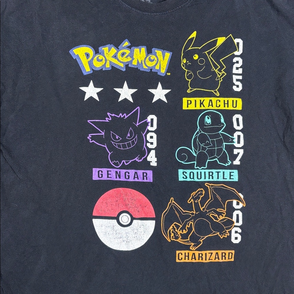 XXL Men’s Black Pokémon Graphic T-Shirt - Picture 2 of 3